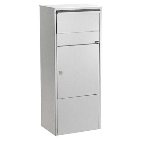 Qualarc Allux 800 Galvanized Steel Locking Mail Parcel Box, Grey QU435936